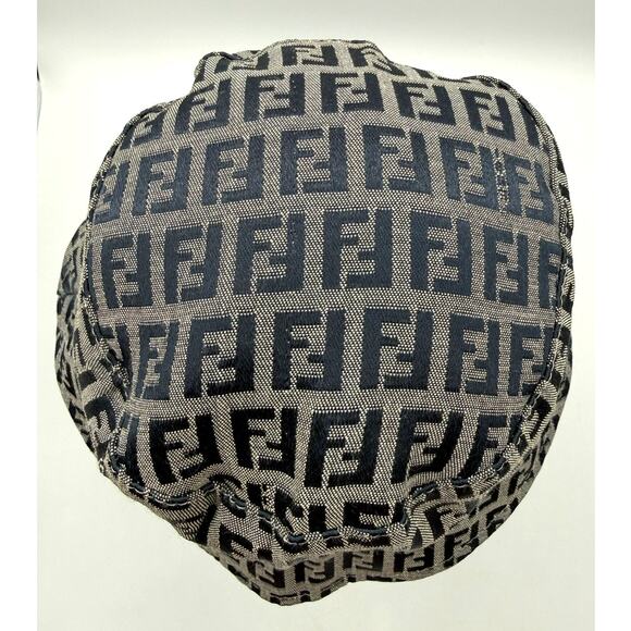Fendi FF Dark Blue Jacquard Bucket Hat No Size Tag